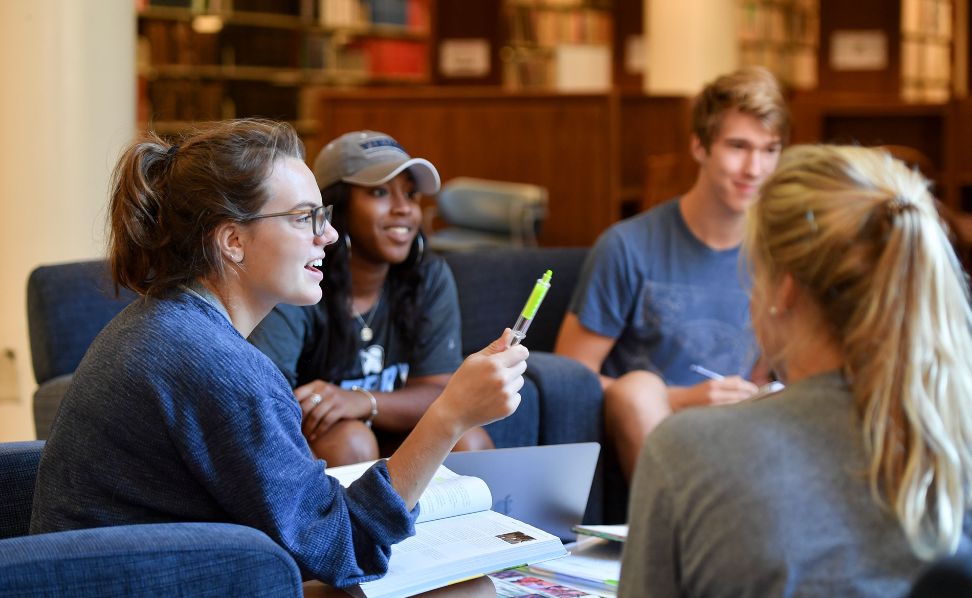 Group of students studying