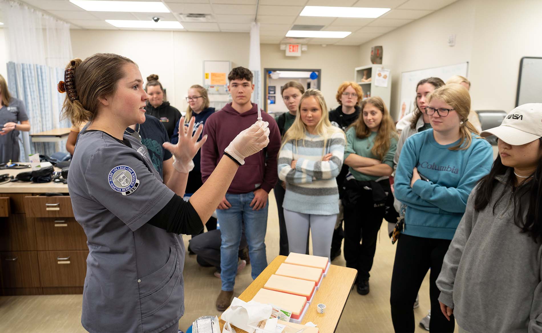 Nursing class instruction