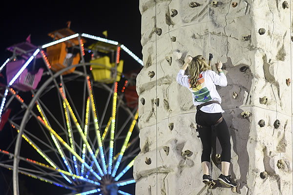 Climbing a Rock wall